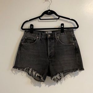 Agolde Denim Button-Fly Boyfriend Shorts